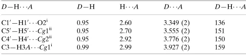 Table 1Hydrogen-bond geometry (A˚ , �).