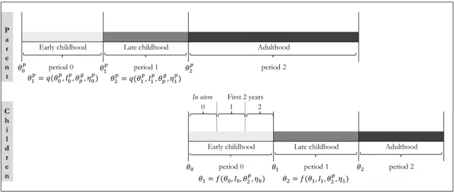 Figure 2.1: Intergenerational evolution of human capital