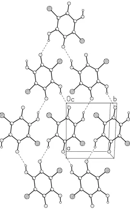 Figure 2The hydrogen bonded motifs in the crystal structure of I. Hydrogen bonds are shown as dashed lines