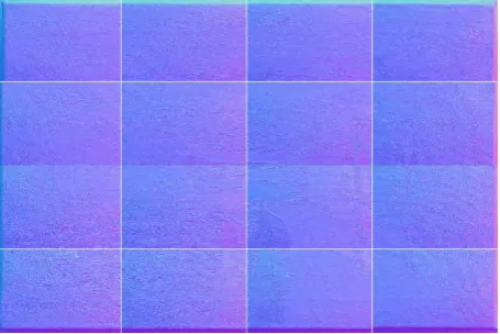 Figure 8: A normal map detail before (left) and after processing (right) 