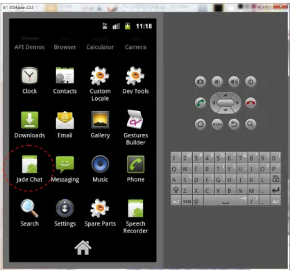 Figure 4. The applications list on the android emulator 