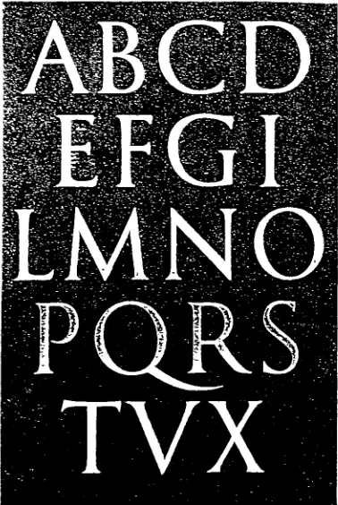Figure j. Capitalis rustica.6th century. The dots have perhaps been addedlater and are intended to indicate the worddivisions.