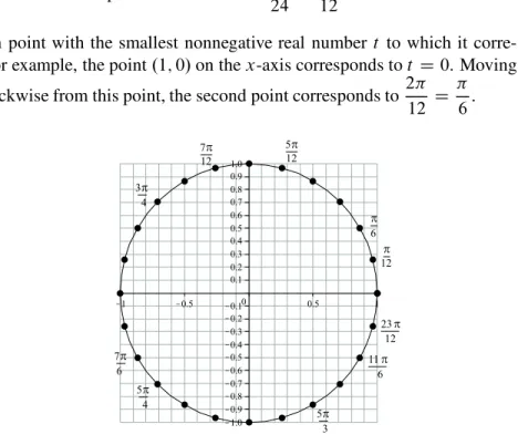 Figure 1.4: Points on the unit circle