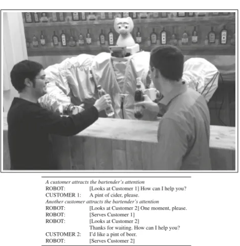 Fig. 1 The JAMES socially aware robot bartender