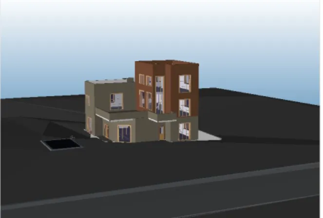 Figure 1: 3D CAD BIM model of a 3 floor steel  structure villa [22]