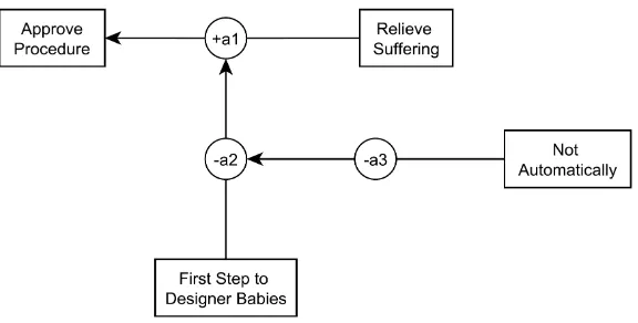 Figure 4: Arguments in the Designer Babies Example 