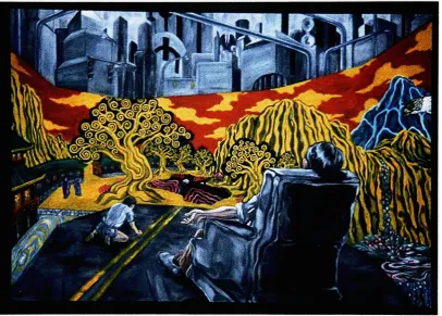 Figure 4. Surrounded. Oil on canvas,50" x72".