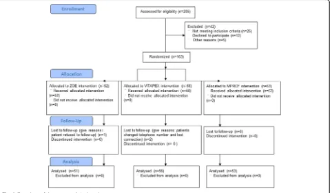 Fig. 2 Flowchart of the present clinical study