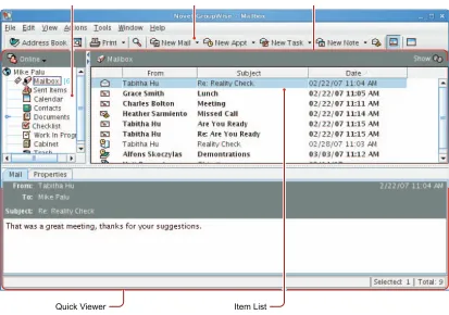 Figure 1-1   Groupwise Main Window