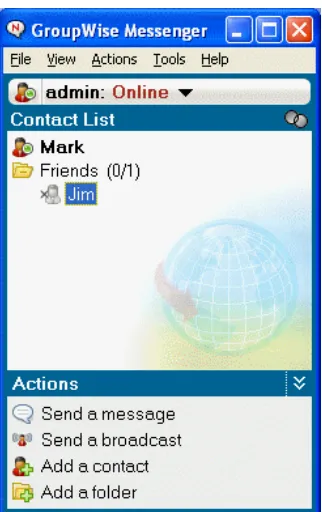 Figure 4-1   Groupwise Messenger Main Window