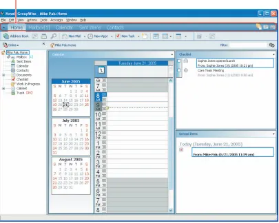 Figure 1-1   The GroupWise Nav Bar