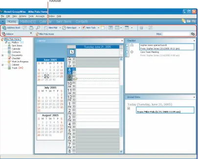 Figure 1-2   The GroupWise Toolbar