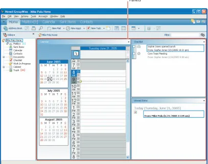 Figure 1-3   The GroupWise Panels