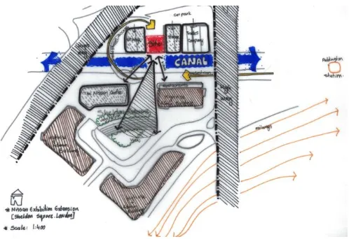 Fig 3Participant recruiting . Site plan of the freehand sketching task. Plan redrawn by researchers to ensure equality of information across tasks 