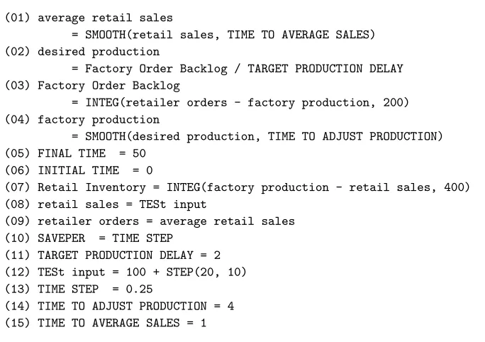 Figure 5.2bVensim equations for �rst model
