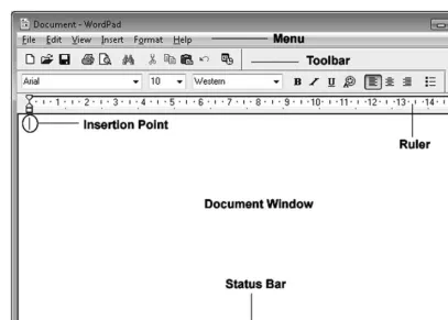 Figure 1.8WordPad Window.