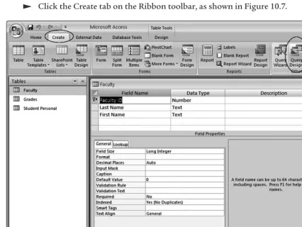 Figure 10.7Access Queries object in academic_records.accdb.