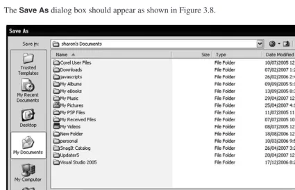 Figure 3.8Word Save As dialog box.