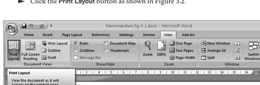 Figure 3.2Word View menu.