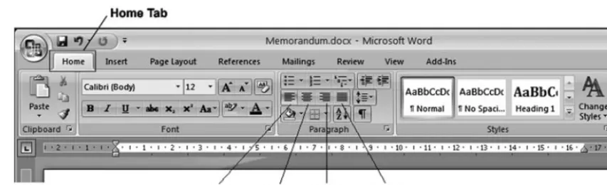 Figure 3.6Word alignment buttons.