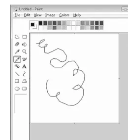 Figure 12.3Paint drawing with the Pencil tool.