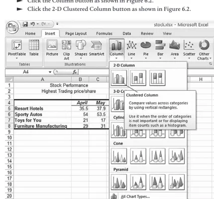 Figure 6.2Excel Column chart gallery.
