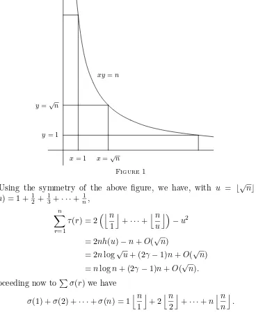 Figure 1√nUsing the symmetry of the above ﬁgure, we have, with) = 1 + 1 + 1 + · · · + 1 u = ⌊,