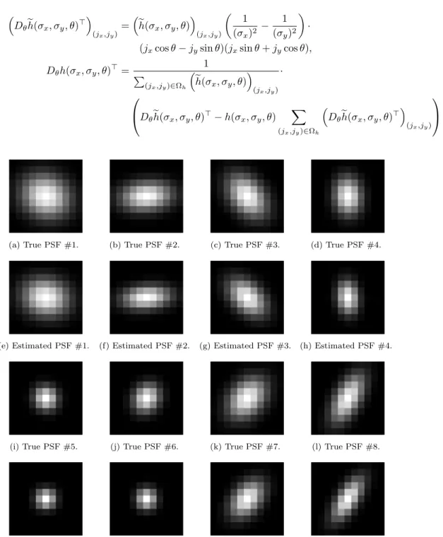 Figure 4. Multiframe blind deconvolution — PSFs.