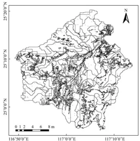 Figure 4  Hydrological response unit division in the Yanshi River basin 