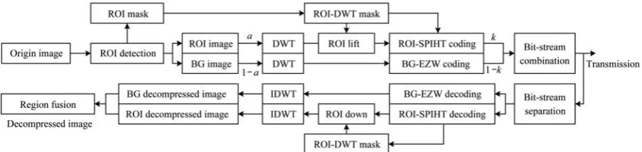 Figure 1  Diagram for the principle of coding/decoding for floral canopy image compression 