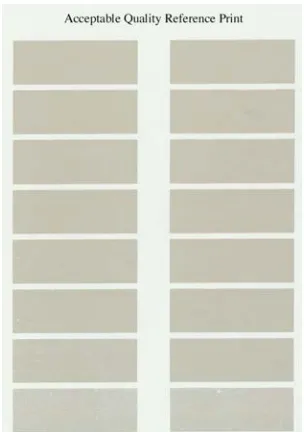 Figure 3: Acceptable quality reference print  