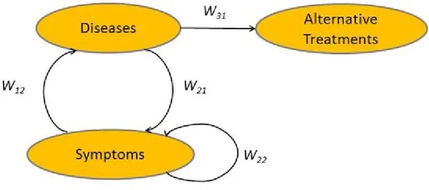 Figure 6.3: Network for the Case Study in Medical Diagnosis