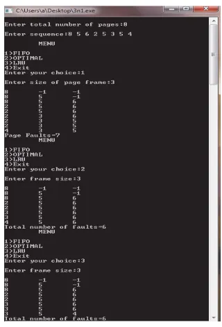 Figure 5: In the first step the program requires the number of pages that are pretended to be in main memory