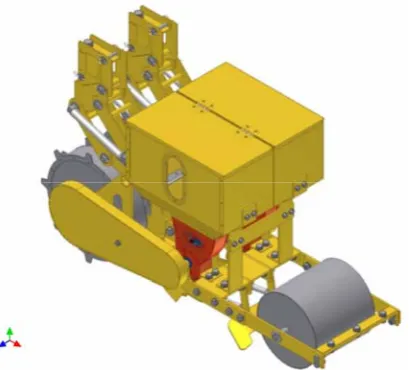 Figure 1  Three-dimensional modeling of a seeder for mixed 