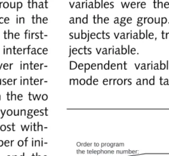 Figure 7. Simulation of the user interfaceof a mobile phone. Numbers denote theorder of steps to be taken for optimumperformance.