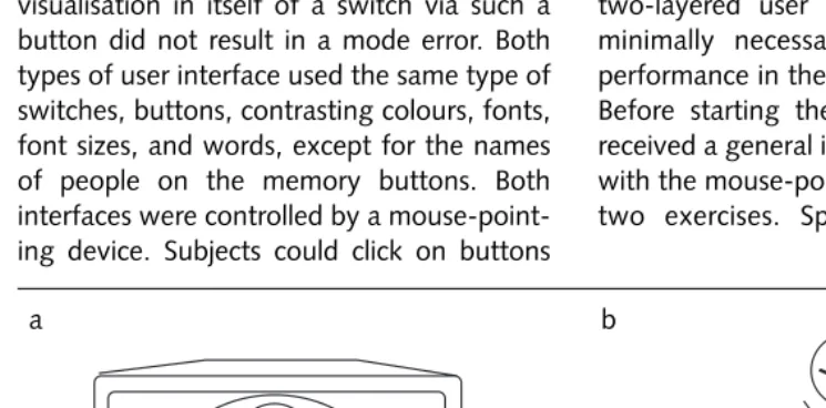 Figure 1. a Simulated single-layer videophone user interface. b Simulated two-layer videop-hone user interface