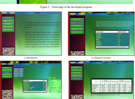 Figure 2  Front page of the developed program 