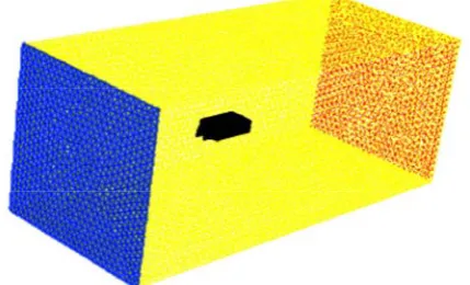 Figure 2  Sensor and volume around the sensor used for CFD 