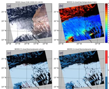 Figure 5. Same as Fig. 4, except for an Aqua MODIS granule on 15 January 2008 (14:35 UTC)