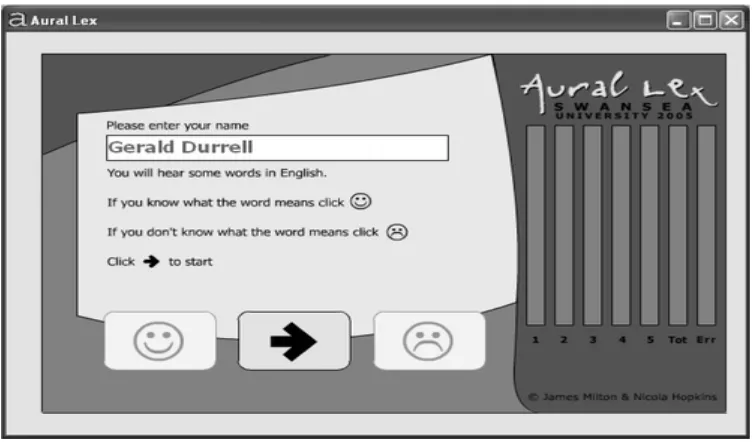 Figure 4.2. Aural Lex test format. Reprinted from “Comparing phonological and   