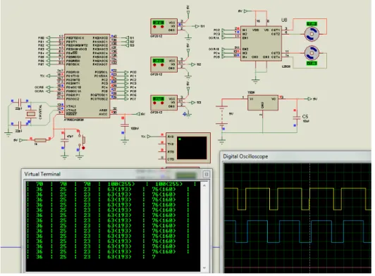 Figure 3 shows the detail implementation of hardware design by using Proteus Simulator