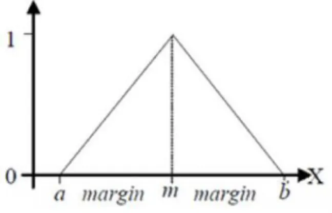 Figure 2: Triangular membership function of fuzzy set  2.1.2. Fuzzy Rule Base  
