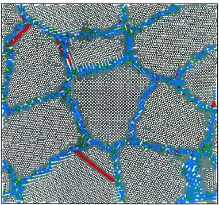 Figure 4-7 : Slice of the 12 Ni sample, deformed until a plastic deformation level of 1.4%