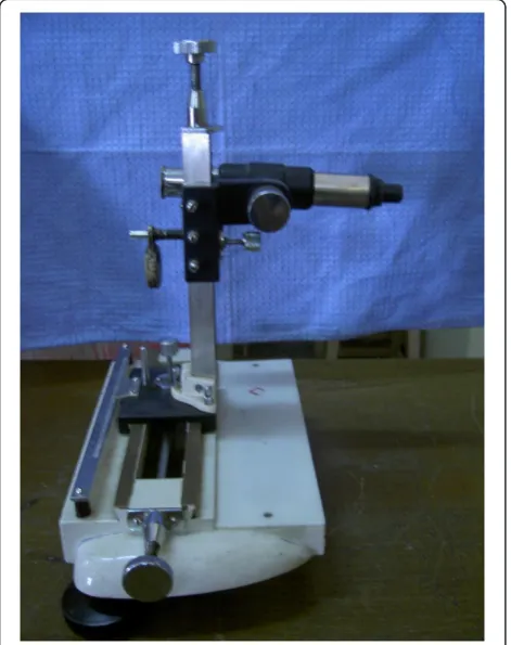 Figure 1 Travelling microscope.