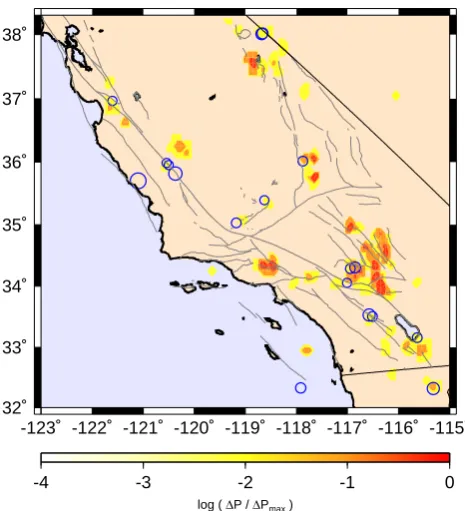 Table 1. Earthquakes with M≥5 that occurred in the California testregion since 1 January 2000
