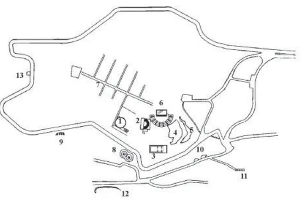 Fig. 1 - Il sito archeologico di Akrai (Scirpo 2004, fig. 6)  