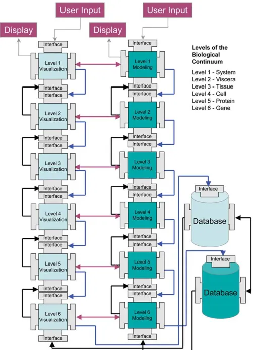 Fig. 2. Multilayered visualization and modeling.