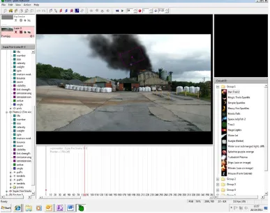 Figure 1. Particle Illusion’s audio-visual rendition of a fire emergency at a site as yet to be accounted for in FRS SSRIs.