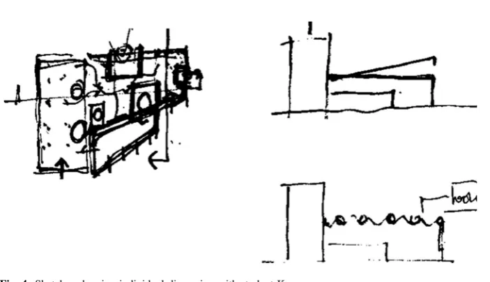Fig. 4 Sketches showing individual discussion with student K