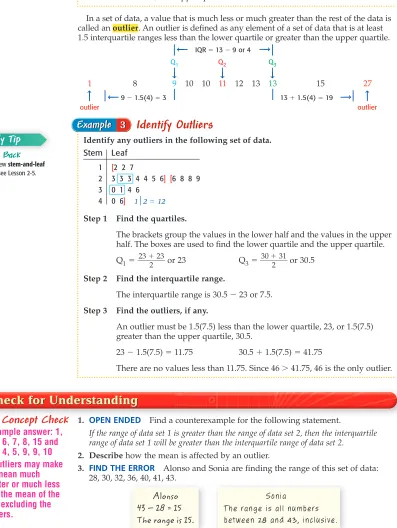 table below. Find the median,the lower quartile, the upperquartile, and the interquartile